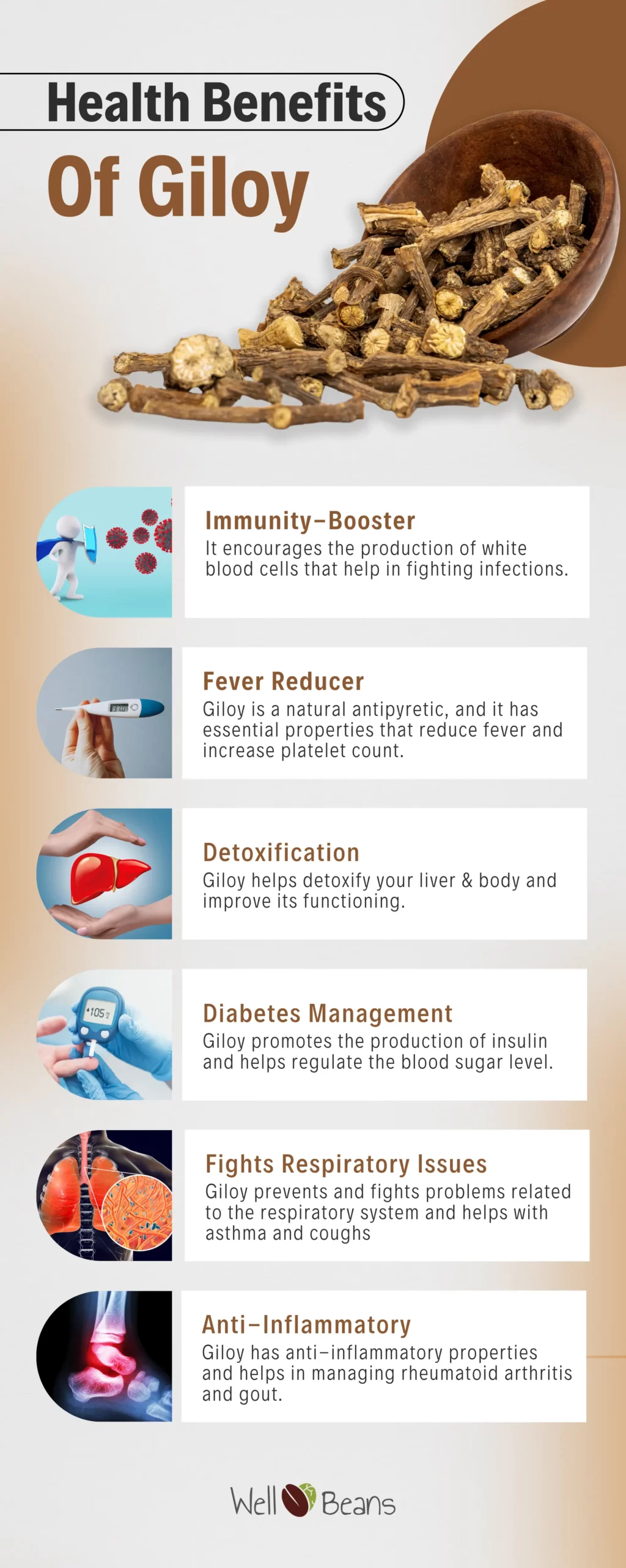 Health Benefits of Giloy Infographic